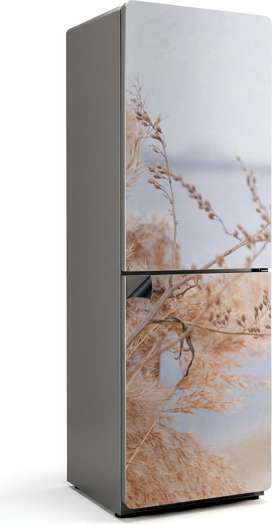 Natürliche Pflanzen am Wasser – Magnetische Kühlschrank Abdeckung – Dekorfolie magnetisch Küche – Kühlschrank Magnet Deko – selbstklebe...