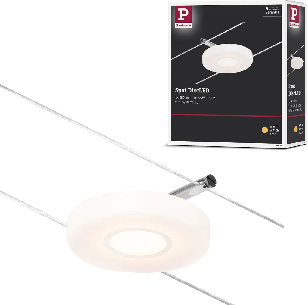 Illuminazione a Cavo Paulmann CorDuo DiscLED | Stile e Luce Calda
