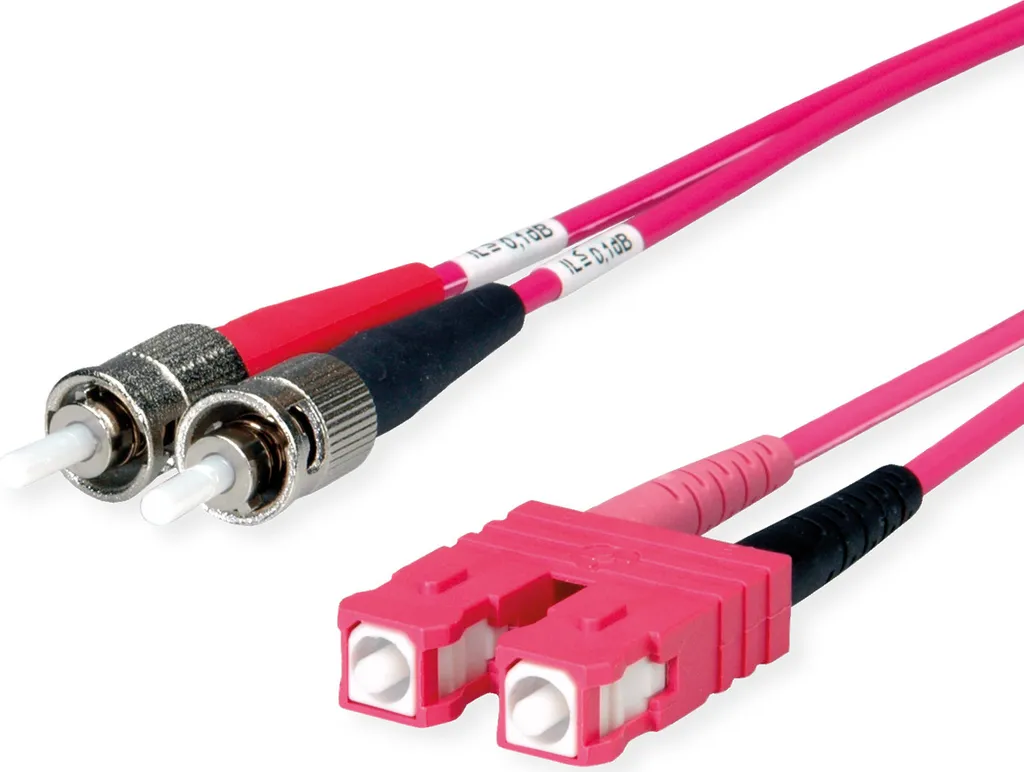 Cavo Adattatore Telegärtner 5m ST-SC | Fibra OM4 Viola Professionale