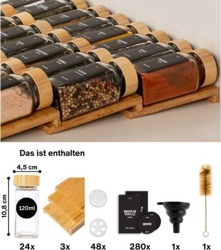 sada 2 bambusových třípatrových organizérů do zásuvek s 24 Obrázek produktu 2