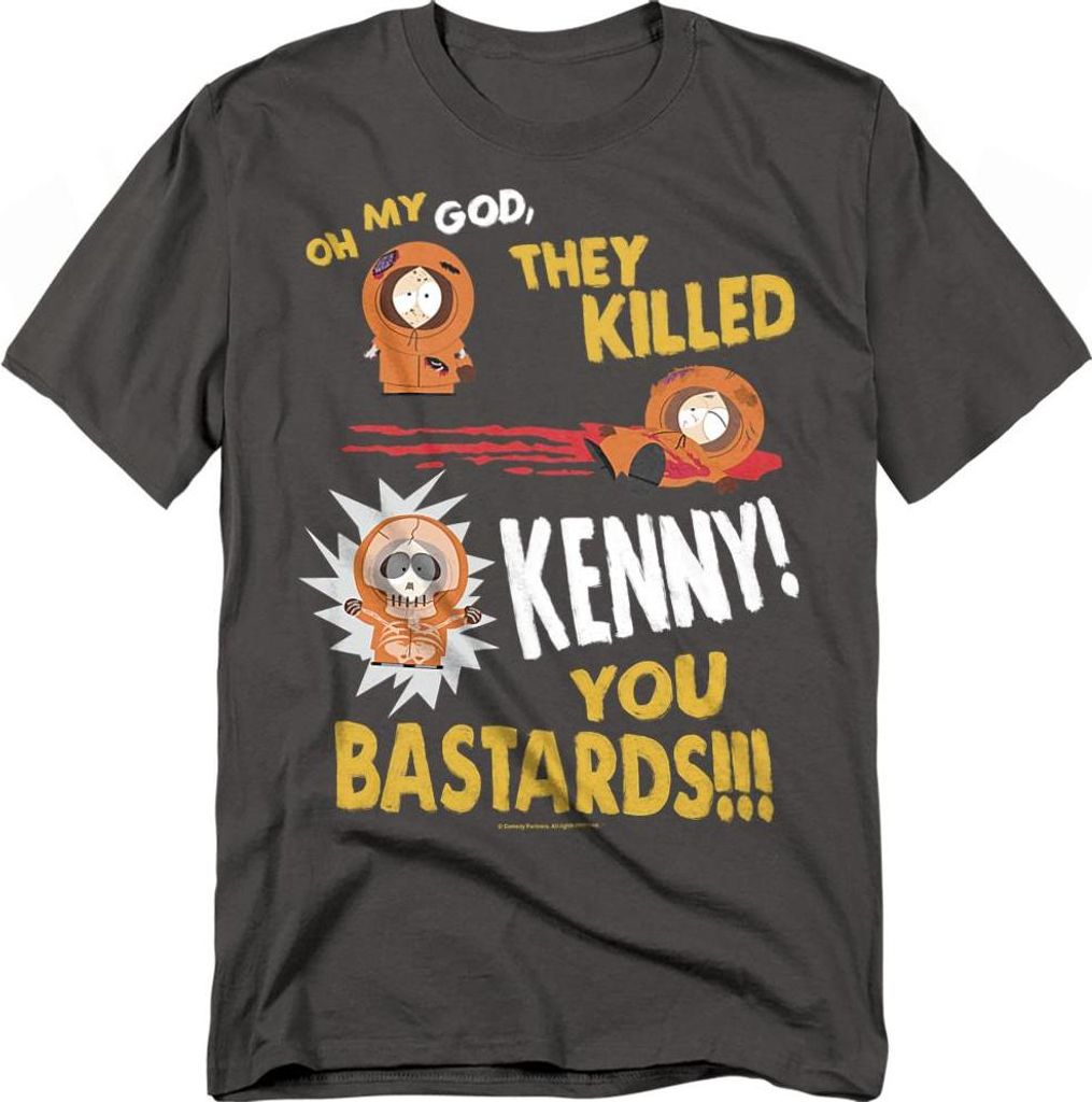 South Park - "Dead Kenny" T-Shirt für Herren/Damen Uni TV20762 (4XL) (Holzkohle)