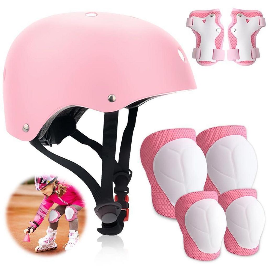 Schutzset Kinder 7-teilig mit Helm Knieschoner Produktbild 