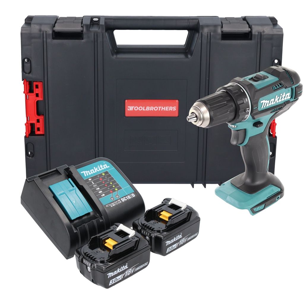 Makita DDF 482 SFJ-R Akku Bohrschrauber 18V 62Nm + 2x Akku Produktbild 