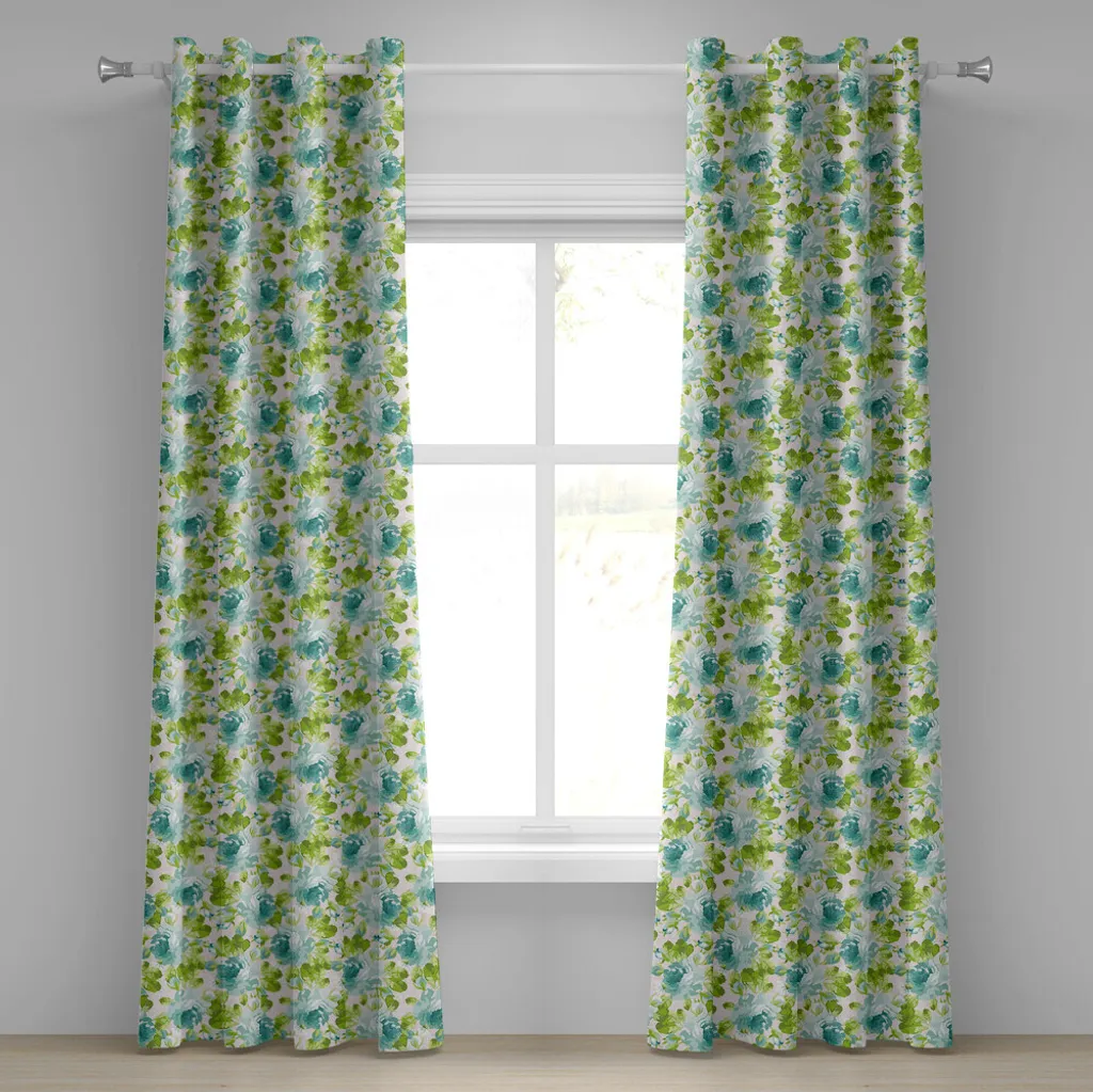 Rideaux décoratifs 2 panneaux Shabby Flora thème floral 280 x 175 cm