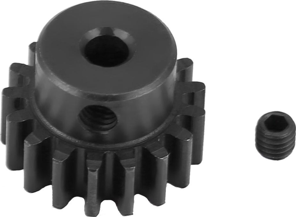 Stahl Metall Motor Ritzel 17T 0,8 Modul für HIMOTO E10MTL/E10MT/E10BP 1/10 RC Auto (Schwarz)
