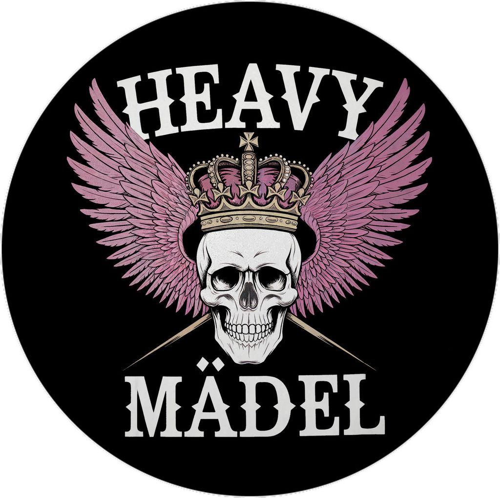 Totenkopf mit Krone - Heavy Mädel Magnet
