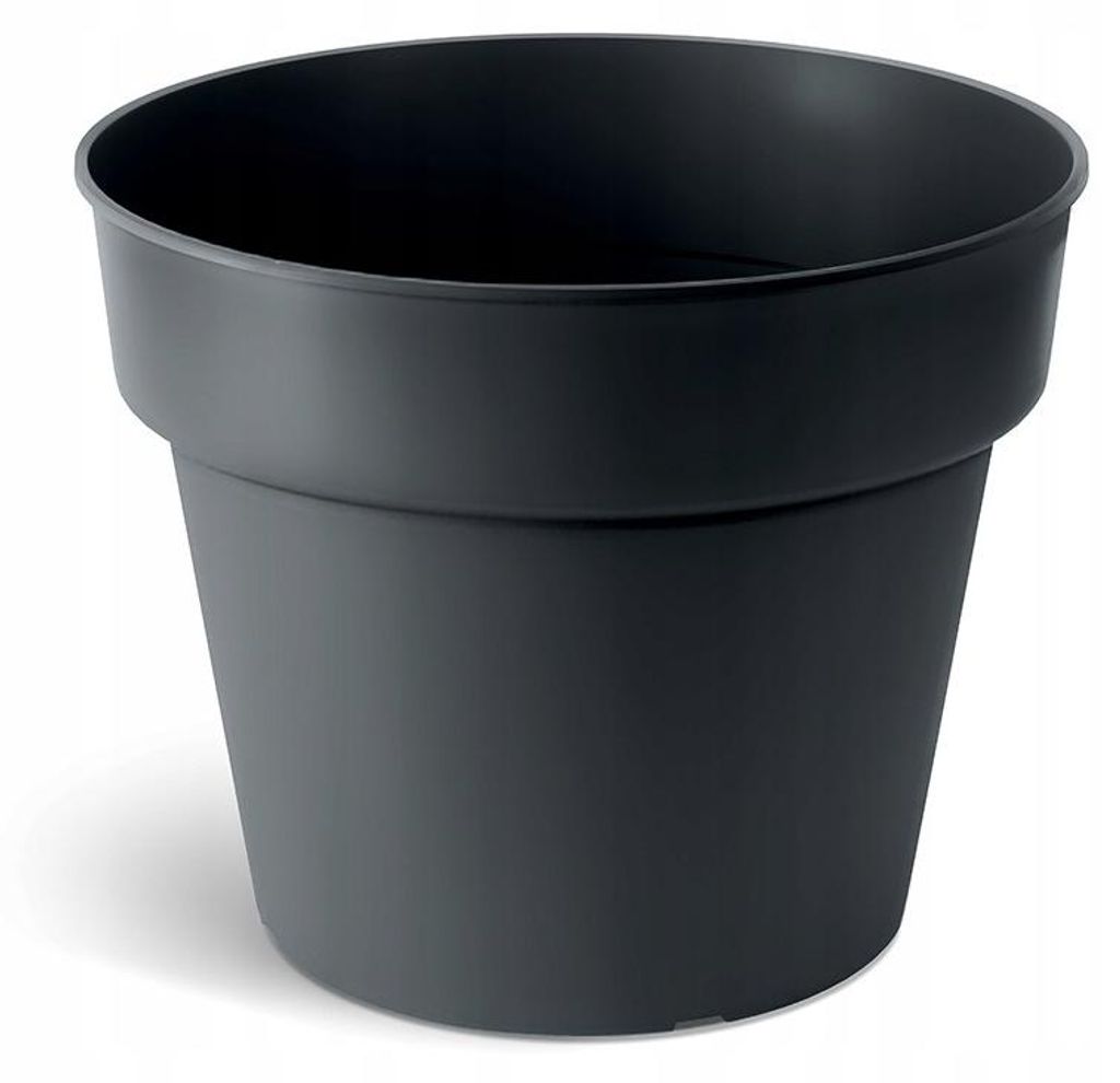 Schwarzer Kunststoff-Pflanztopf 16 cm Rund, für Setzlinge, Produktbild 