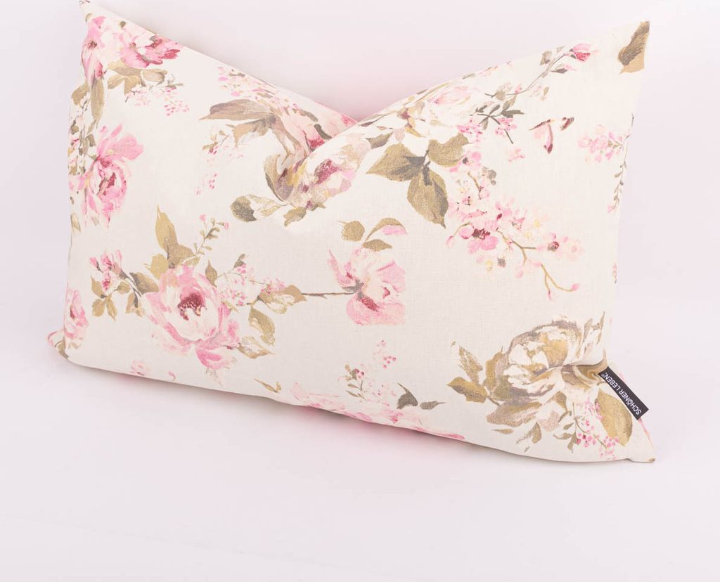 Kissenhülle Classic Painted Rose ecru rosa div. Größen SCHÖNER LEBEN Größe 40x60cm (HxB) 40x60cm (HxB) Größe
