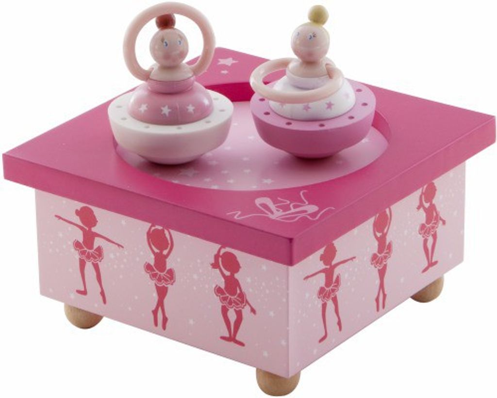 Holz Spieldose Ballerina Rosa