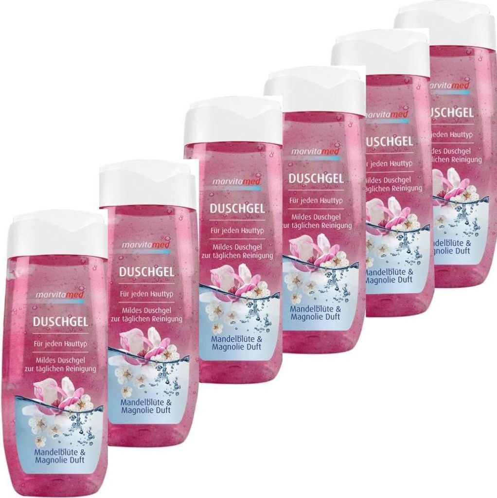 6 x300 ml Marvita med Duschgel – Magnolie & Mandelblüte