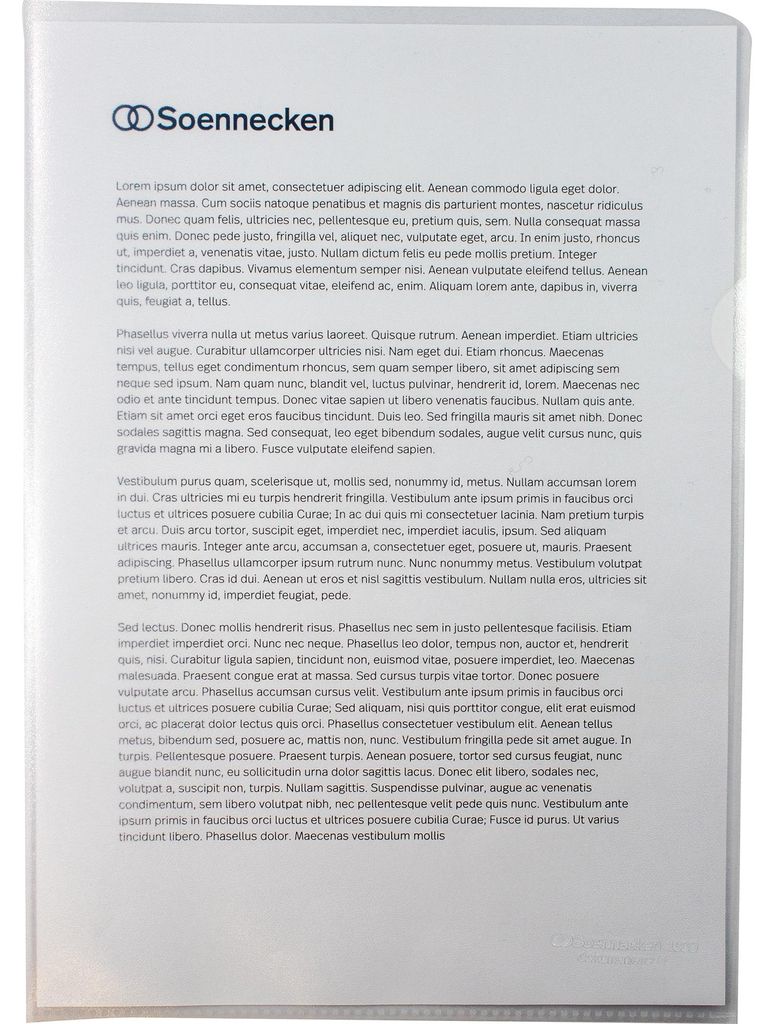 Soennecken Sichthülle 1609 DIN A4 PP transparent 50 Produktbild 
