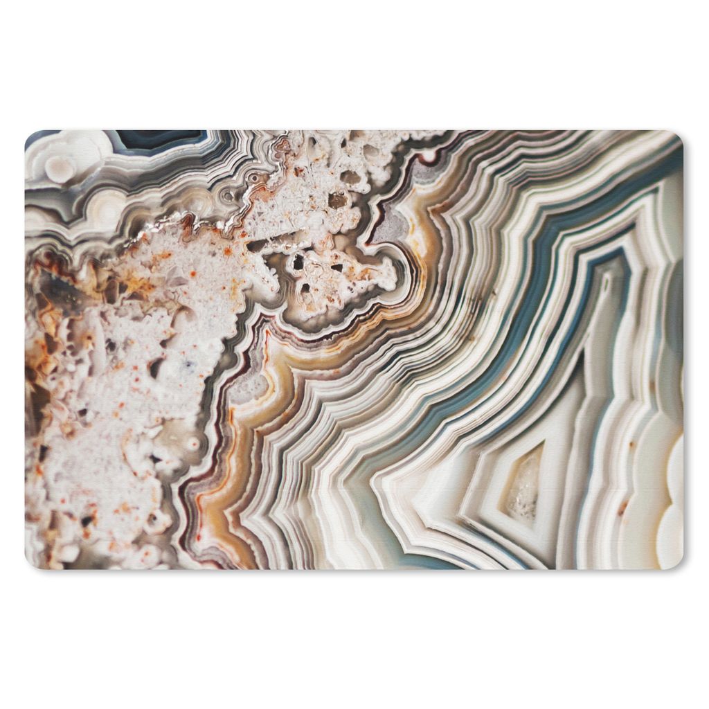 MuchoWow Schreibtischunterlage Edelstein - Marmor - Natur - Abstrakt 60x40 cm - XXL Mauspad - Großes Mauspad