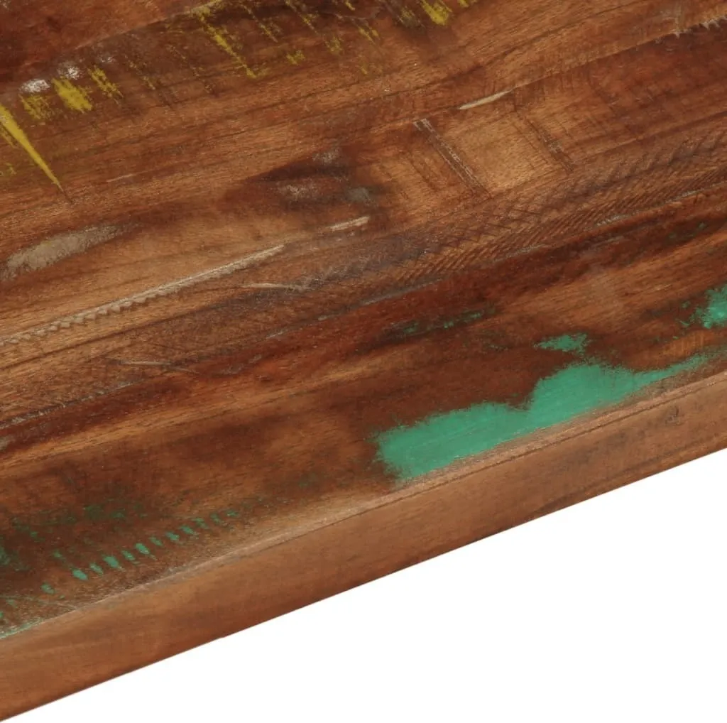 Piano Tavolo 80x70 Legno Massiccio Recuperato Rettangolare sp. 2,5 cm - 7