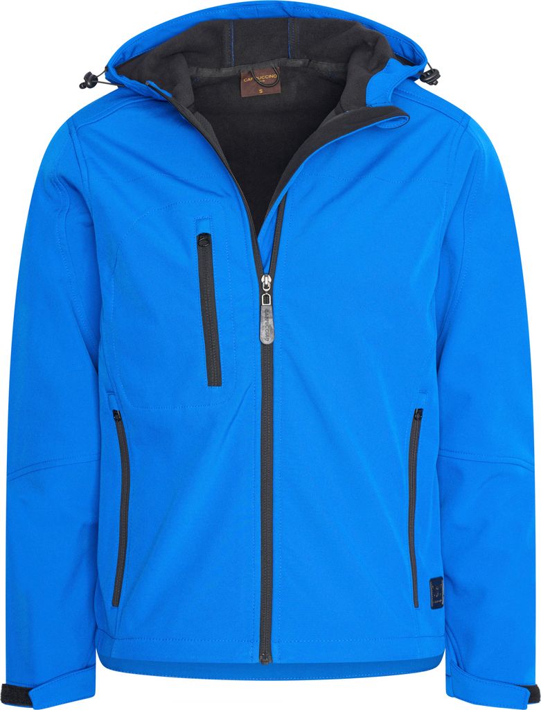 Cappuccino Italia Softshell Hooded Jacket Blau - Große XXL