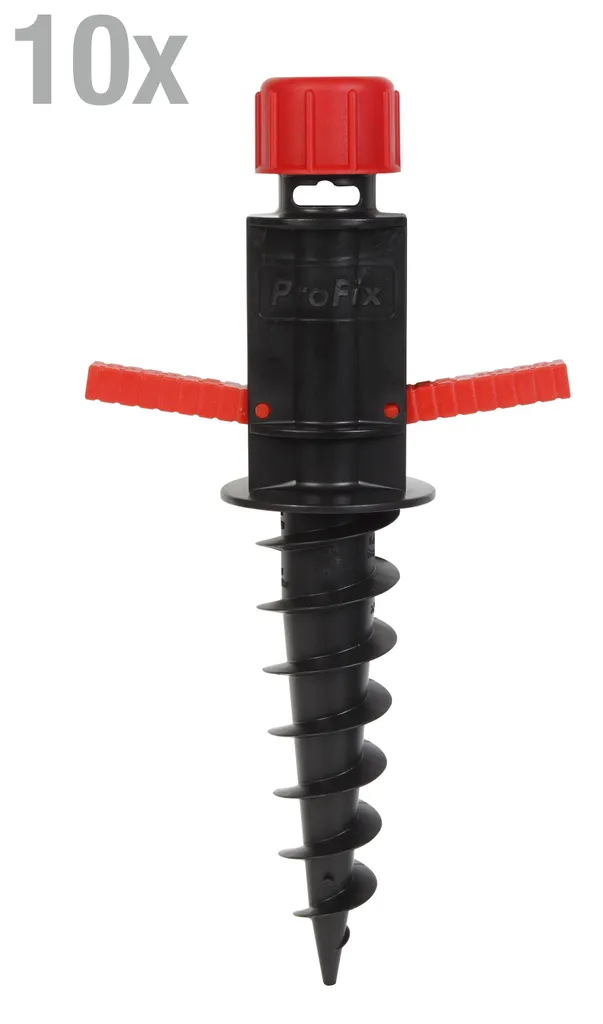 Fixez sans béton avec la douille de sol à visser KST 400KAR rouge