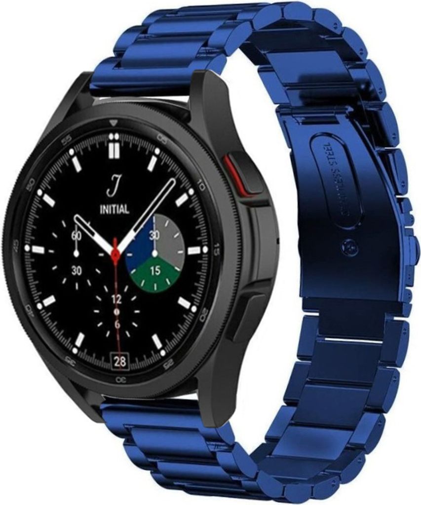 Strap-it Stahlarmband - Kompatibel mit Samsung Galaxy Watch 4 Classic Armband 46mm Ersatzarmband Edelstahl - Faltschließe - Hochwertiges Material ...