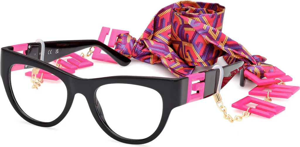 Lunettes Guess GU2988 074 dioptriques avec monture en métal brillant