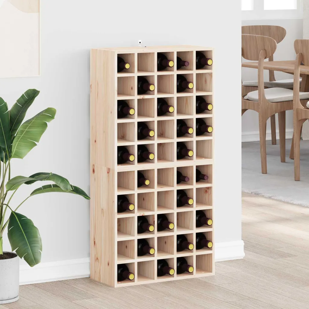 Portabottiglie Scaffale Per Vino Per Un Massimo Di 12 Bottiglie 43 X 25 X 37 Cm In Legno Di Pino Dec024354 85537598