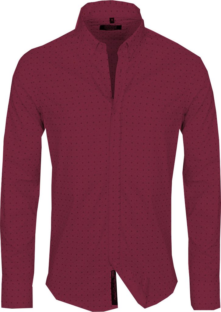 Brandneu Designer Hemd CARISMA Rot gemustert