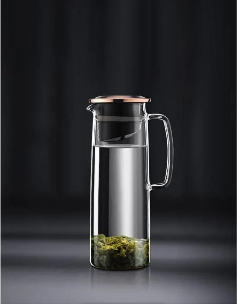 Bodum Biasca Infuser jug with filter lid, glass, transparent, 10 x 14 x 27 cm