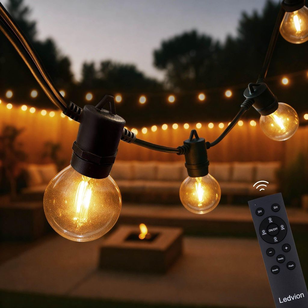 Ledvion LED Lichterkette Außen 42M IP54 22.5W 2200K Warm Produktbild 