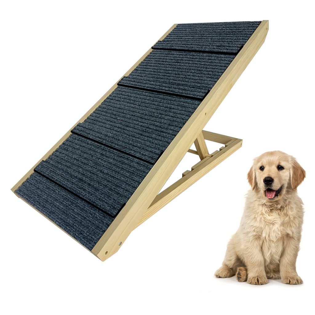 2-stufige Hundetreppe Faltbar - Rutschfeste Hunderampe Für Bett, Sofa & Auto In Schwarz