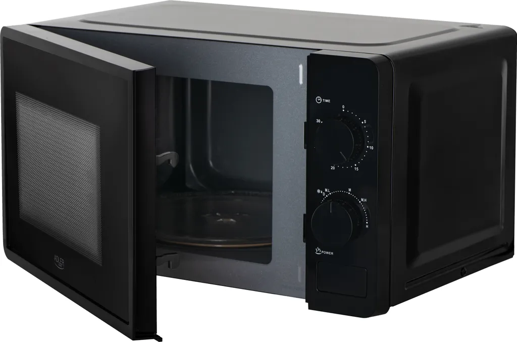 Micro-ondes 20L Adler AD 6206 noir pour réchauffer et cuisiner vite