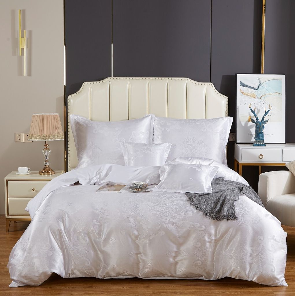 Bettwäsche 160X200, Baumwolle, Satin-Bettwäsche, Kissenbezüge 70X80, Kissenbezüge 40X40