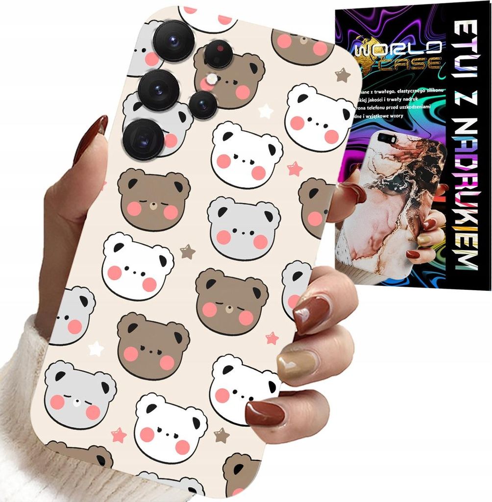 ETUI FÜR SAMSUNG GALAXY S23 Ultra - Teddybär-Designs für die Jüngsten + Folie