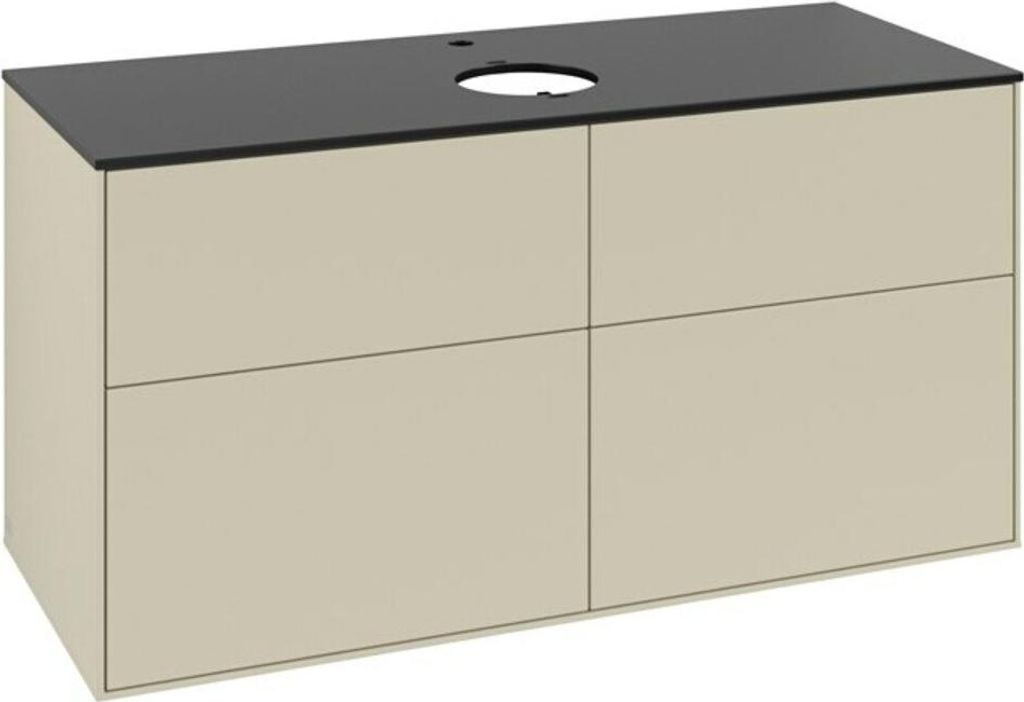 V&B Waschtischunterschrank Finion 120x60,3cm, Abd.-Pl. bla m, si Gr m Lac