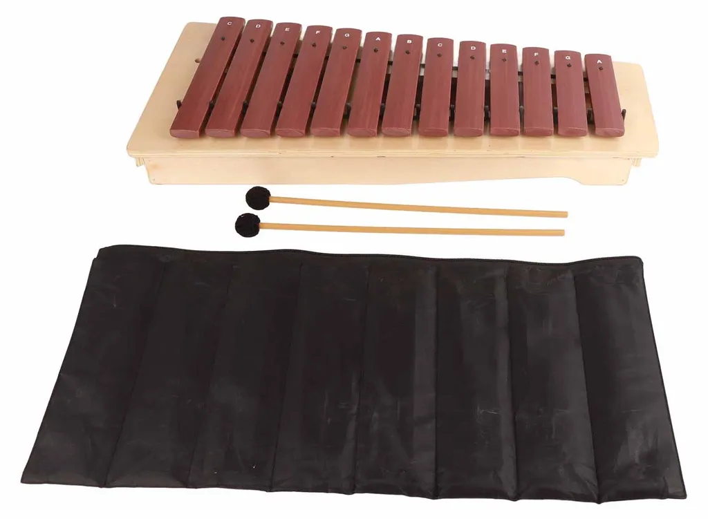Instrument de percussion Orff xylophone enfant 13 notes en bois de pin