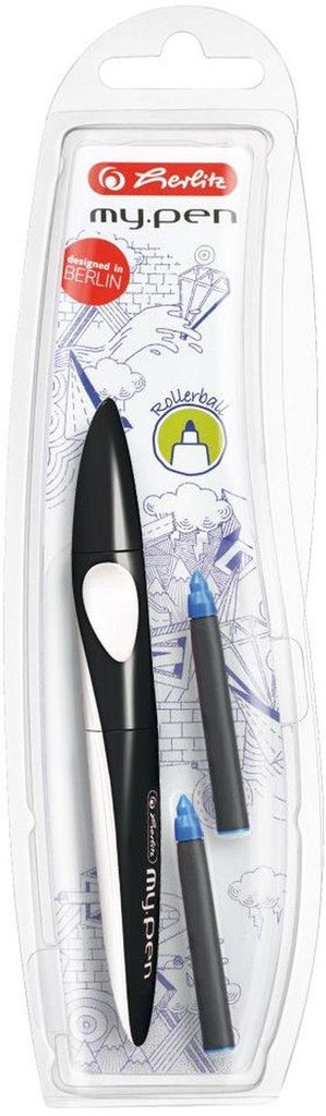 Herlitz Tintenroller my.pen, Schwarz/Weiß Produktbild 