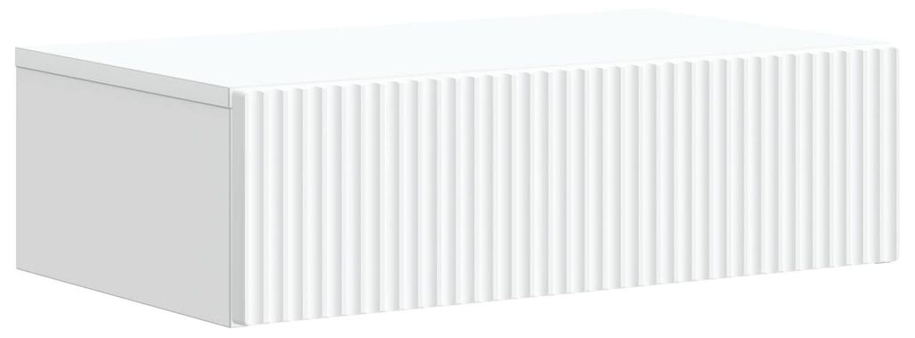 vidaXL Wandmontierter Beistelltisch Weiß 59 x 34,5 x 17 cm