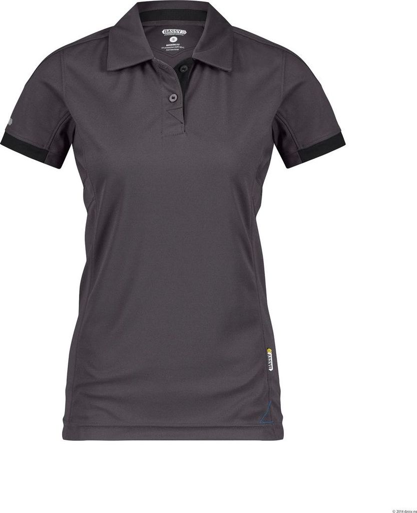 DASSY Polo Shirt TRAXION Women anthrazit/schwarz Gr. L Produktbild 