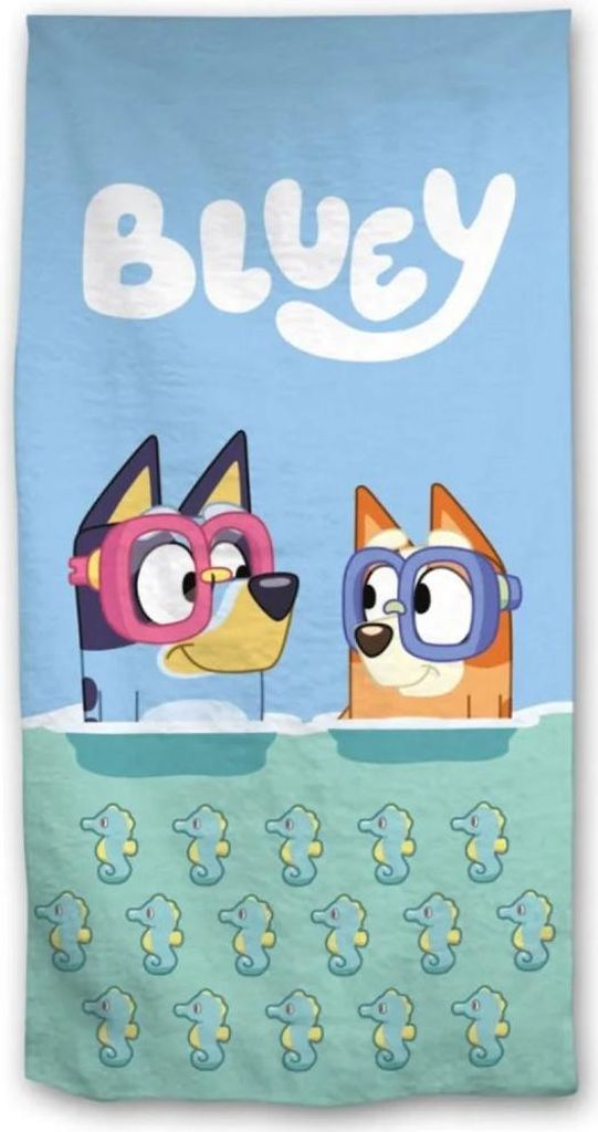 Bluey und Bingo Kinder Mikrofaser Strandtuch Handtuch Badetuch 70 x 140 cm