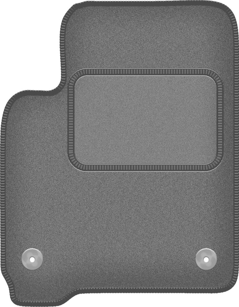 Fahrerfußmatte Velours graphit passend für Fiat Freemont (2011-2016, Crossover) – mit Befestigungen – passgenau