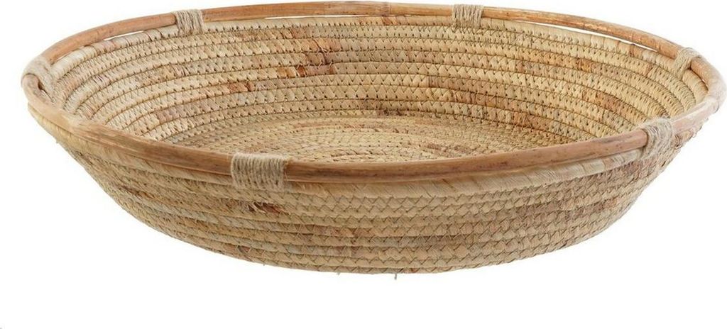 Tischdekoration DKD Home Decor Braun Binsen 42 x 42 x 8 cm