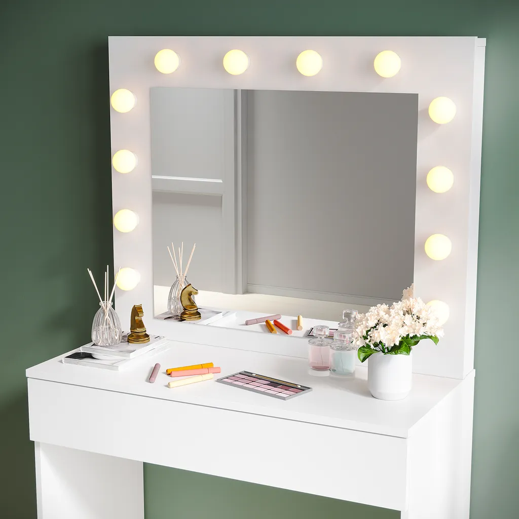 Coiffeuse avec Éclairage LED : Finis les Problèmes de Maquillage Blanc - 13