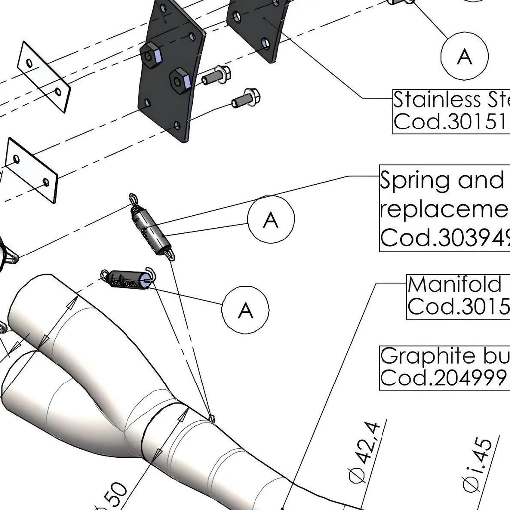 Joint de raccord échappement LeoVince 026/07 - Adaptateur LGR/F