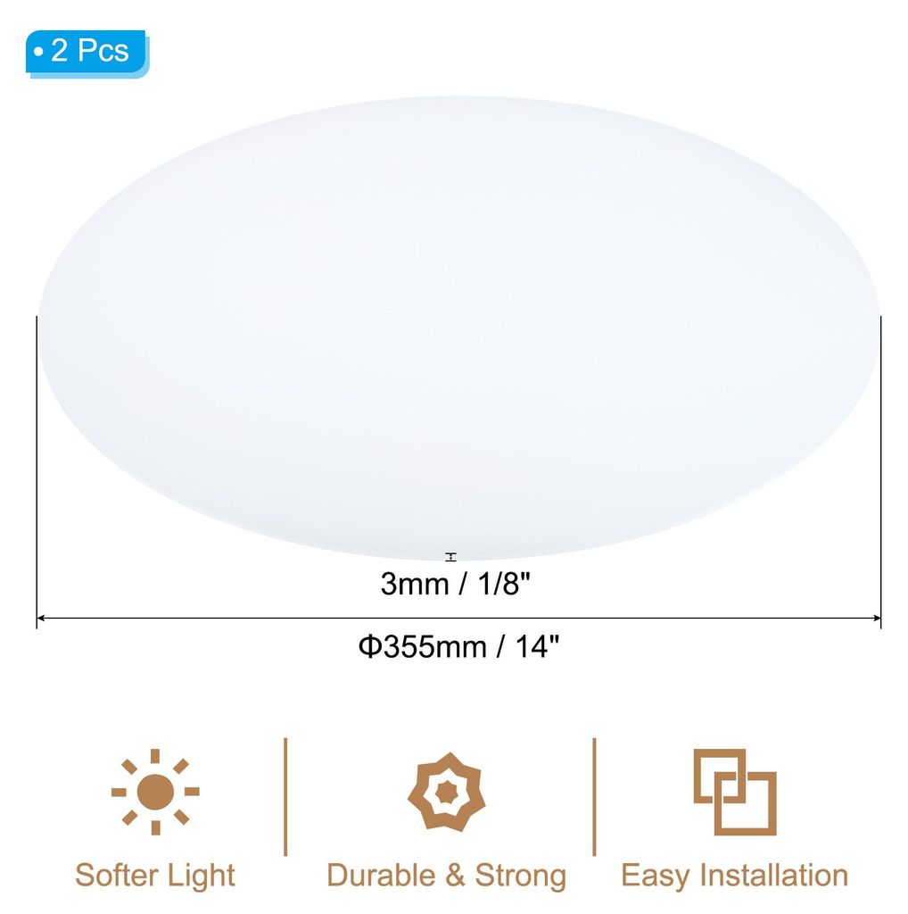 Lampenschirm Diffusor, 2er Pack 14" Durchmesser Runder Diffusor fš¹r Trommel-Lampenschirme Pendelleuchten, DIY Lichtschutz passt fš¹r 14,5-16" ...