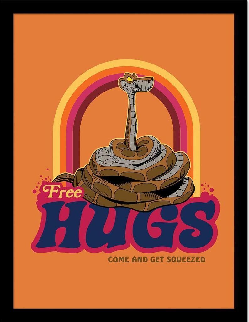 Disney Storybook Time - Gerahmtes Poster "Free Hugs" PM9534 (40 cm x 30 cm) (Bunt)
