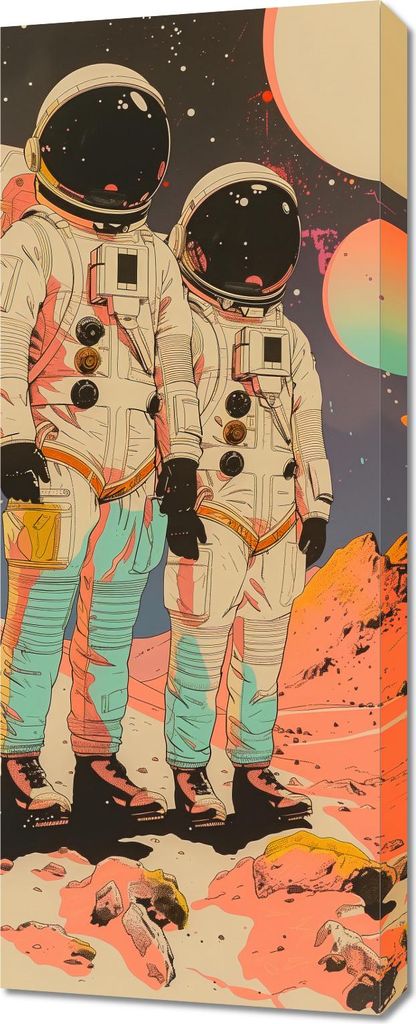 Bild 40x100cm Astronauten Kosmonauten