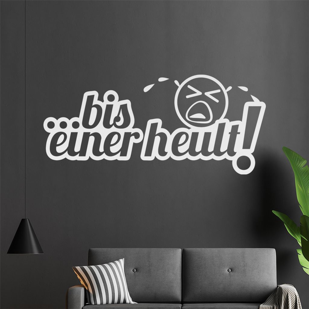 KIWISTAR Bis einer heult Wandtattoo in 6 Größen - Wandaufkleber Wall Sticker - Dekoration, Küche, Wohnzimmer, Schlafzimmer, Badezimmer
