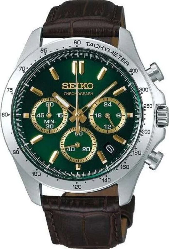 Herren-Chronographe Seiko Green Spirit Sbtr017 Uhr + Boîte Image du produit 