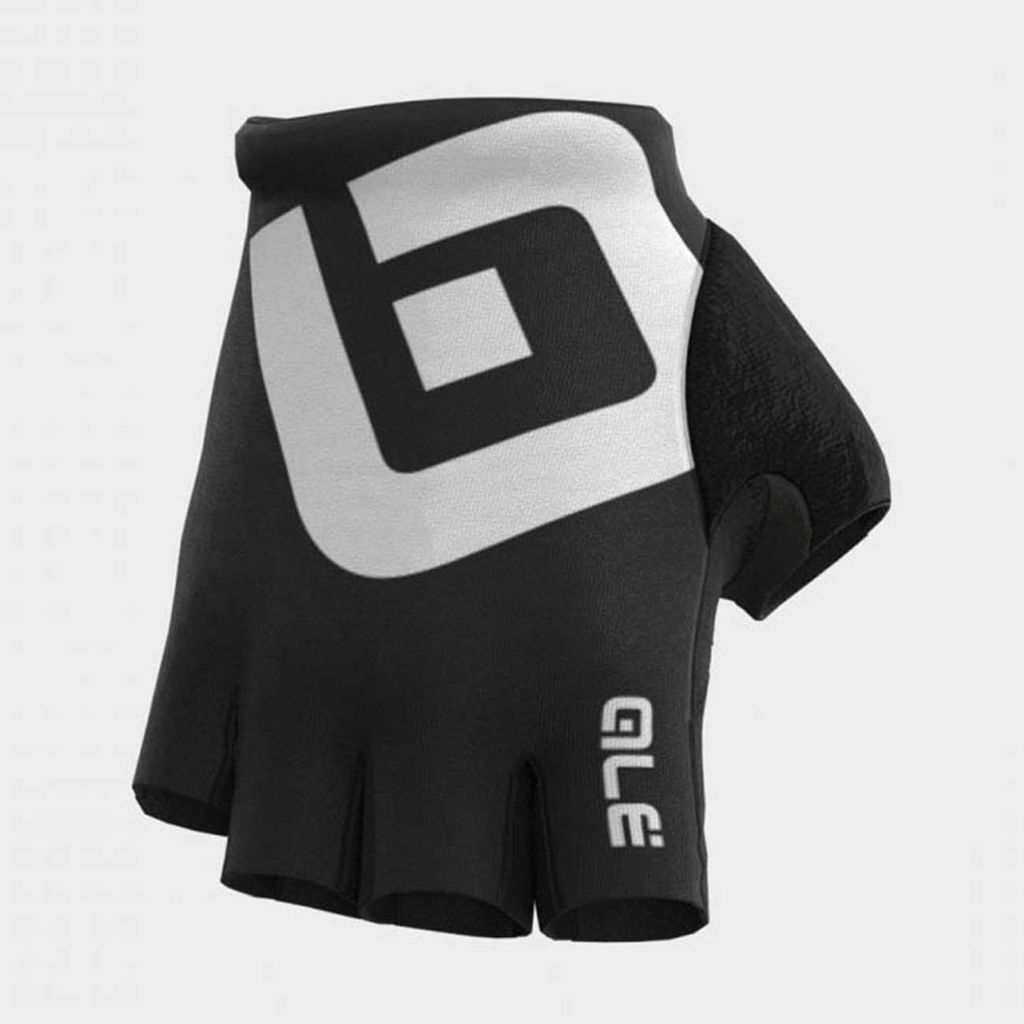 ALÉ Fingerlose Fahrradhandschuhe - AIR - Schwarz/Weiß M
