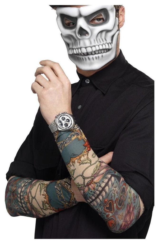 Smiffys - Tätowierungs-Arm für Herren/Damen Unisex, Tag der Toten(2er-Pack) SM634 (Einheitsgröße) (Bunt)