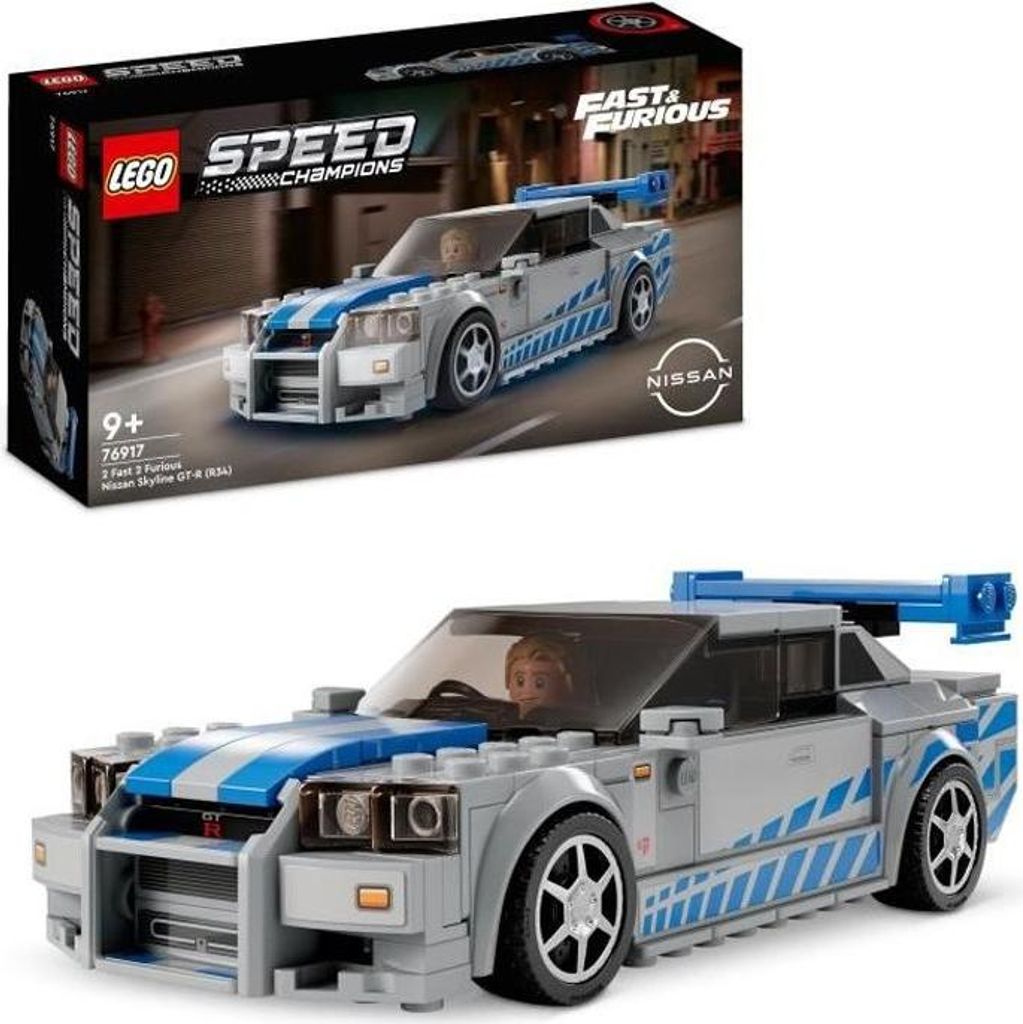 LEGO Speed Champions Nissan Skyline GT-R (R34) 2 Fast 2 Furious, Modellauto, Set 76917