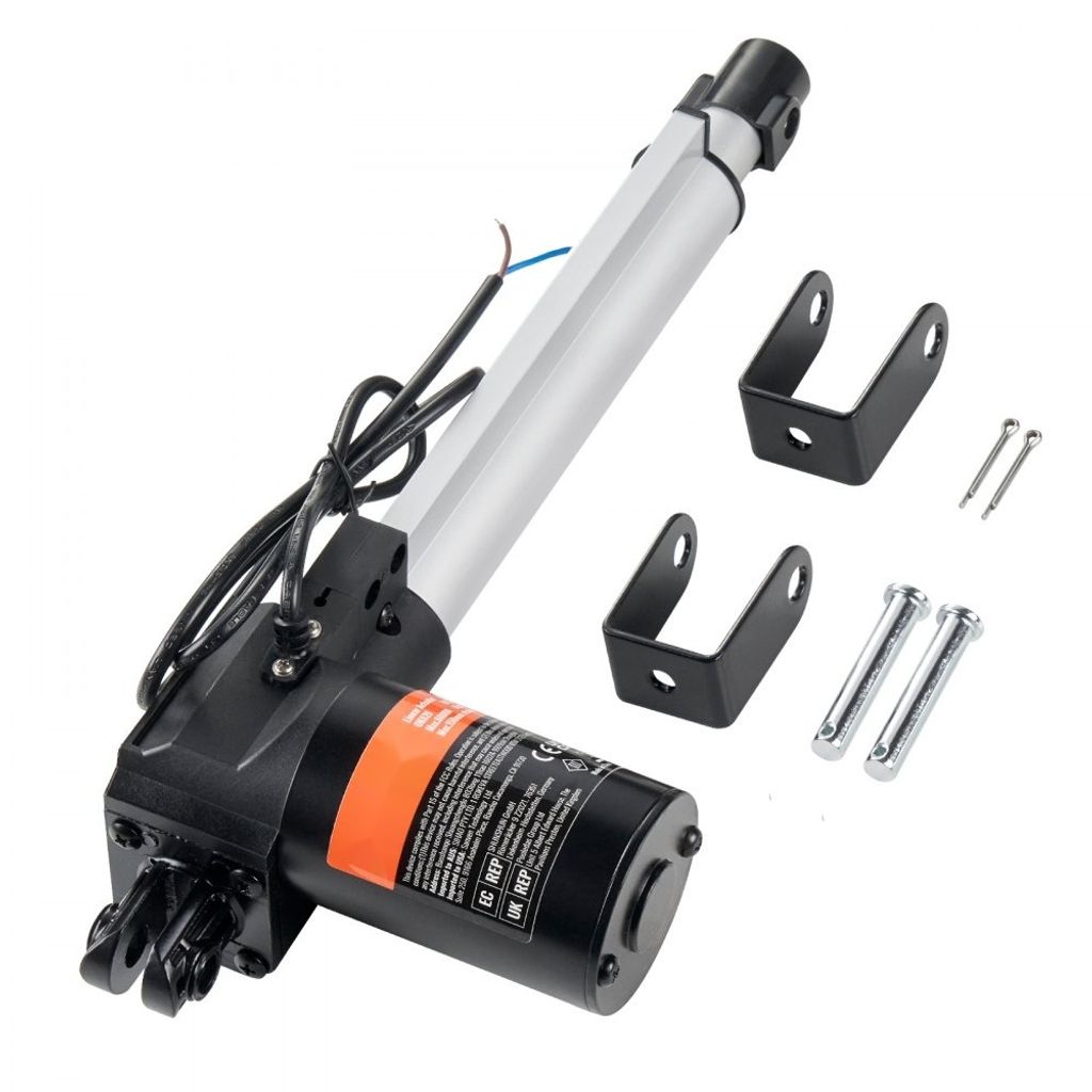 6000N Linear Actuator DC 12V - Linearantrieb mit 200mm Hublänge - Elektrischer Linearmotor IP44 - Geräuschpegel ≤ 50dB - Elektrische Türöffne...