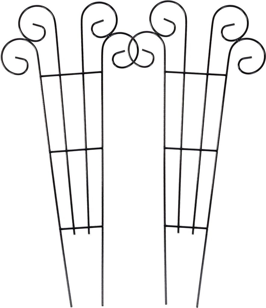 2x Metall Blumenspalier 62x28cm Rankhilfe Blumenstütze Rankgitter Kletterhilfe