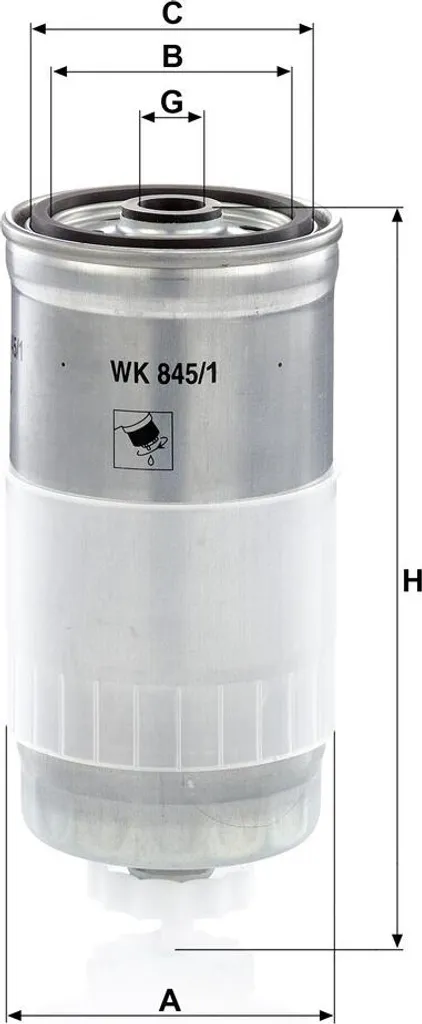 MANN-FILTER WK 845/1 Filtre à Carburant Haute Performance pour Moteur